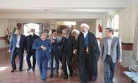 بازدید دکتر حداد عادل از مرکز آموزش زبان فارسی دانشگاه قم