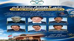 حضور ۶ پژوهشگر دانشگاه قم در فهرست دانشمندان ۲ درصد برتر جهان در سال ۲۰۲۶