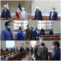  مراسم تجلیل از خدمات جناب آقای دکتر گندم کار و جناب آقای دکتر فاضلی و معارفه جناب آقای دکتر محمدعلی نژاد معاون جدید اداری و مالی دانشگاه و جناب آقای دکتر حاجی ده آبادی رئیس جدید گروه همکاری های بین المللی دانشگاه