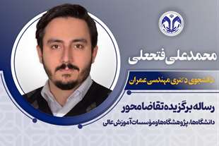  رساله دانشجوی دکتری مهندسی عمران دانشگاه قم به عنوان رساله برگزیده تقاضا محور دانشگاه‌ها، پژوهشگاه‌ها و موسسات آموزش عالی برگزیده شد.