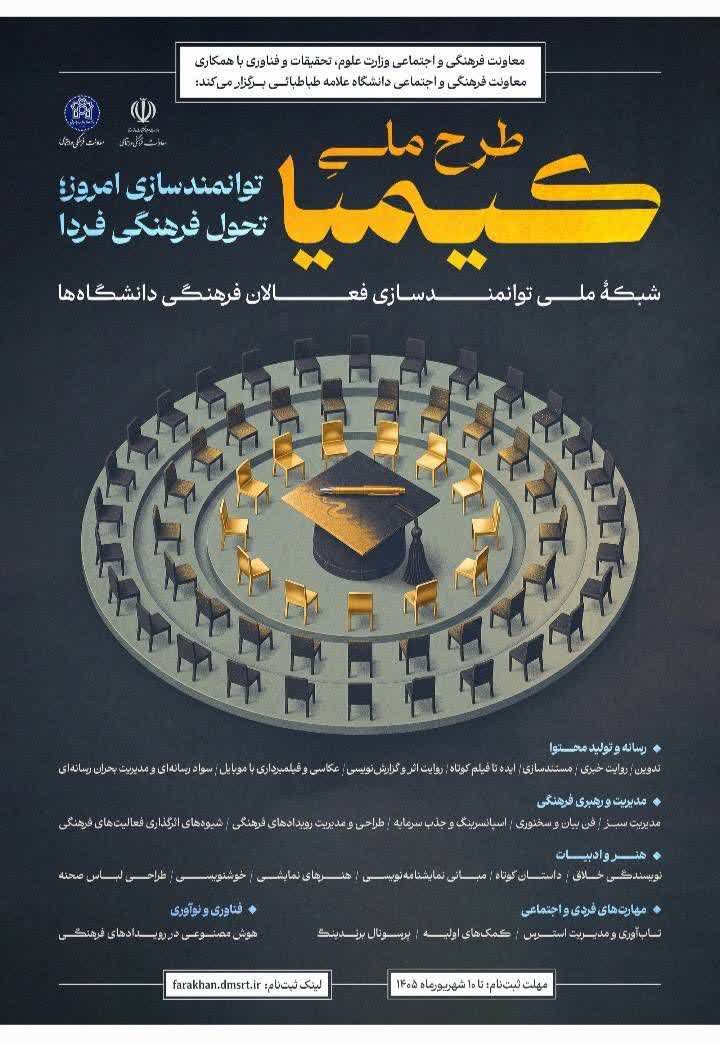 آغاز پیش‌ثبت‌نام طرح ملی «کیمیا» 